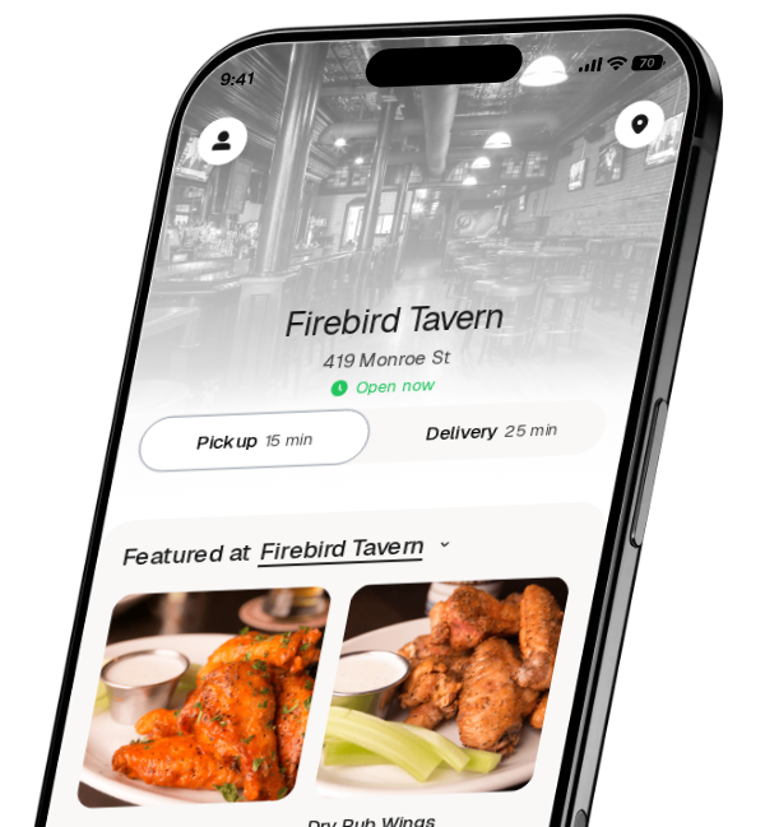 Firebird Tavern app preview