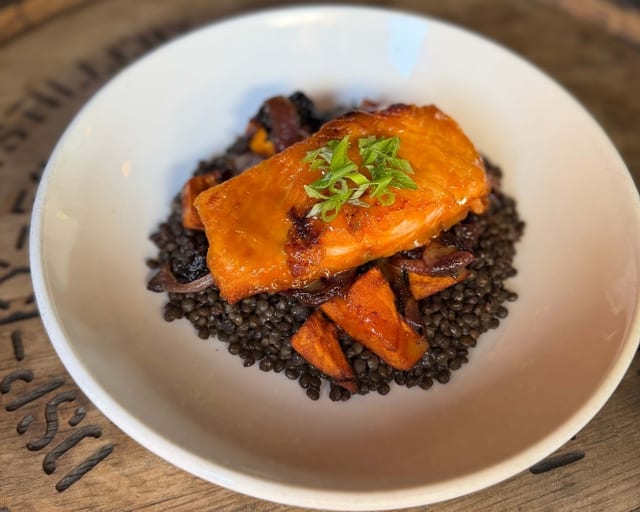 Maple Dijon Salmon.