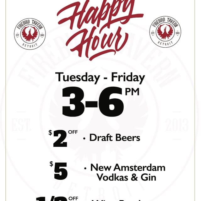 Firebird Detroit Happy Hour