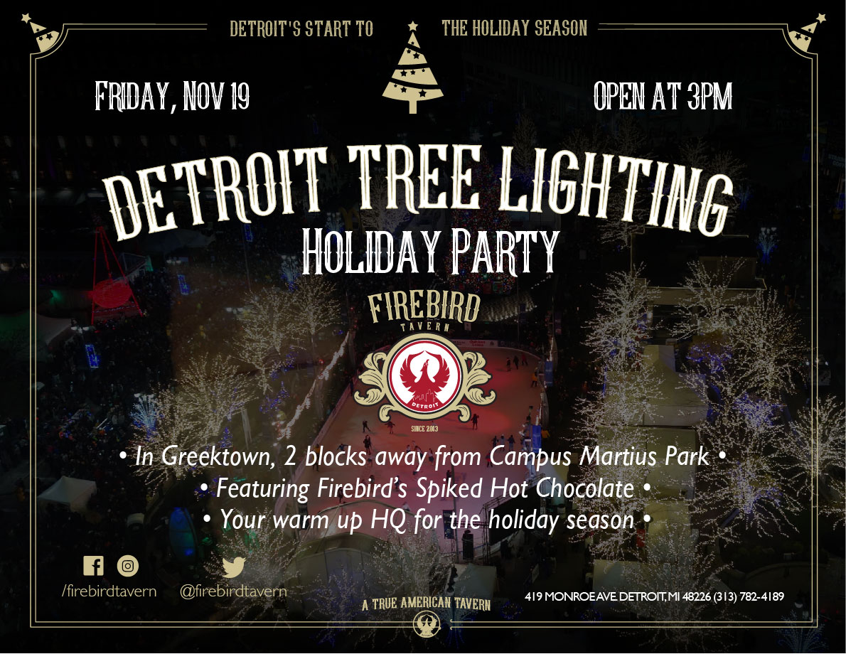Tree Lighting Firebird Tavern Detroit